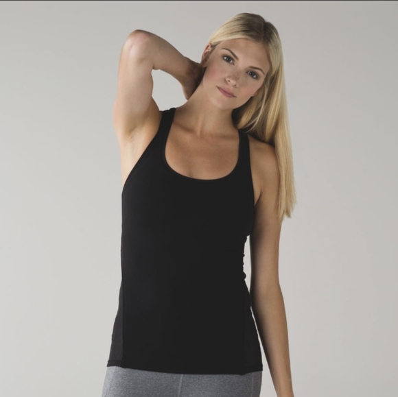 Lululemon Cool Racerback *Shine On Black mesh - Picture 5 of 12